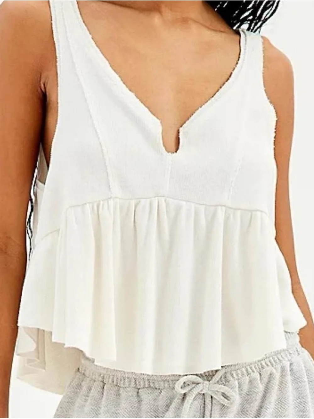 Urban Outfitters Ribbed Peplum Tank Too
